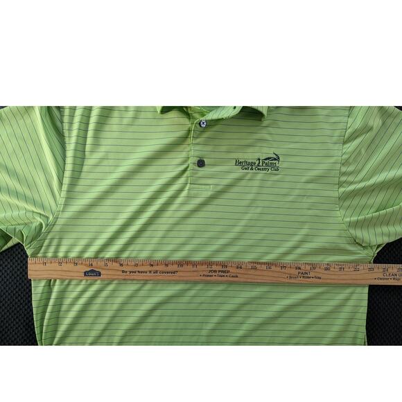 FJ Golf Polo Performance Shirts Lot of 2 Mens Med Green Pink Striped Design - Picture 10 of 10